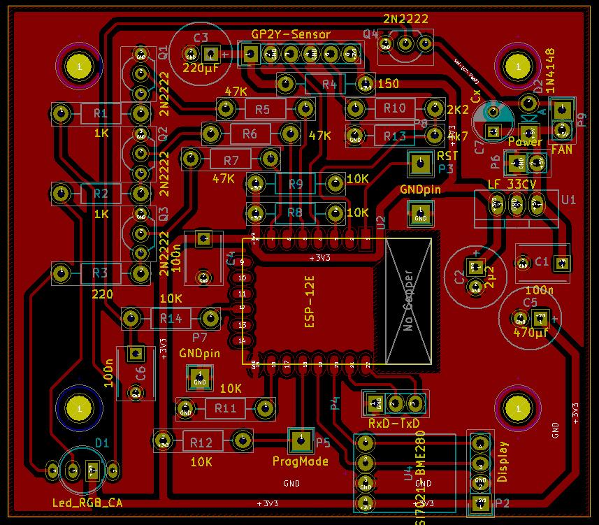 PCB This single side PCB is kept simple, it should be possible to etch it at home.