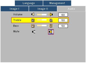 User Controls Computer / Video Mode Audio Volume Treble to decrease the volume. to increase the volume. The treble setting controls the higher frequencies of your audio source.