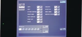 When one of the function switches in the monitor display is touched, a supplementary panel on the lower part of the screen is opened and operational instructions are displayed.