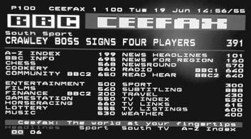 DIGITAL TELETEXT & ANALOGUE TELETEXT Digital TV Teletext With Digital TV (Freeview) there is also digital teletext available on some channels. Simply follow the on screen commands.