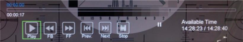 Press the PLAY button to continue playing the program from the point where it was paused.