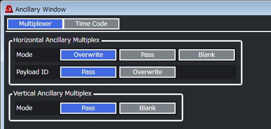 Test Signal Item Default Setting Description Split Mode Operate 100% Color Bar 75% Color Bar Operate V-Split H-Split Bypass Outputs the selected test signal.