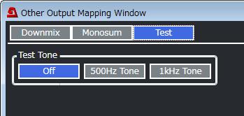 < If Test is selected> Test Tone Item Default Setting Description Off Off 500Hz Tone 1kHz Tone Allows you to assign an audio test