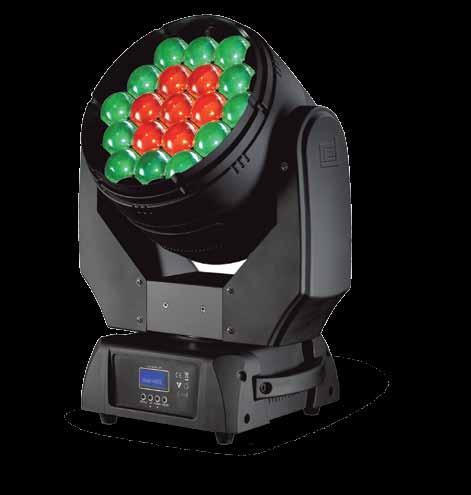 1E400899 258 - Powerful RGBW LED based beam moving head with wash zoom aperture - Effect engine for individual led ring control - Designed for medium/long distance installation - As bright as