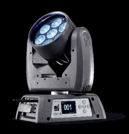 1E200600 256 360 - Compact light and bright RGBW LED based wash zoom moving head - 10/60 zoom - Throw distance: 3-10 m - Pan/Tilt standard or Infinite movement mode - Silent heat-pipe cooling system