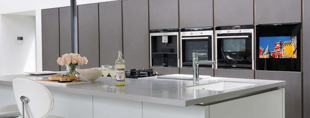 Stay connected in the Kitchen Aquavision televisions offer full High Definition screens with the widest viewing angles available, ensuring a crystal clear image that can be seen from anywhere in the