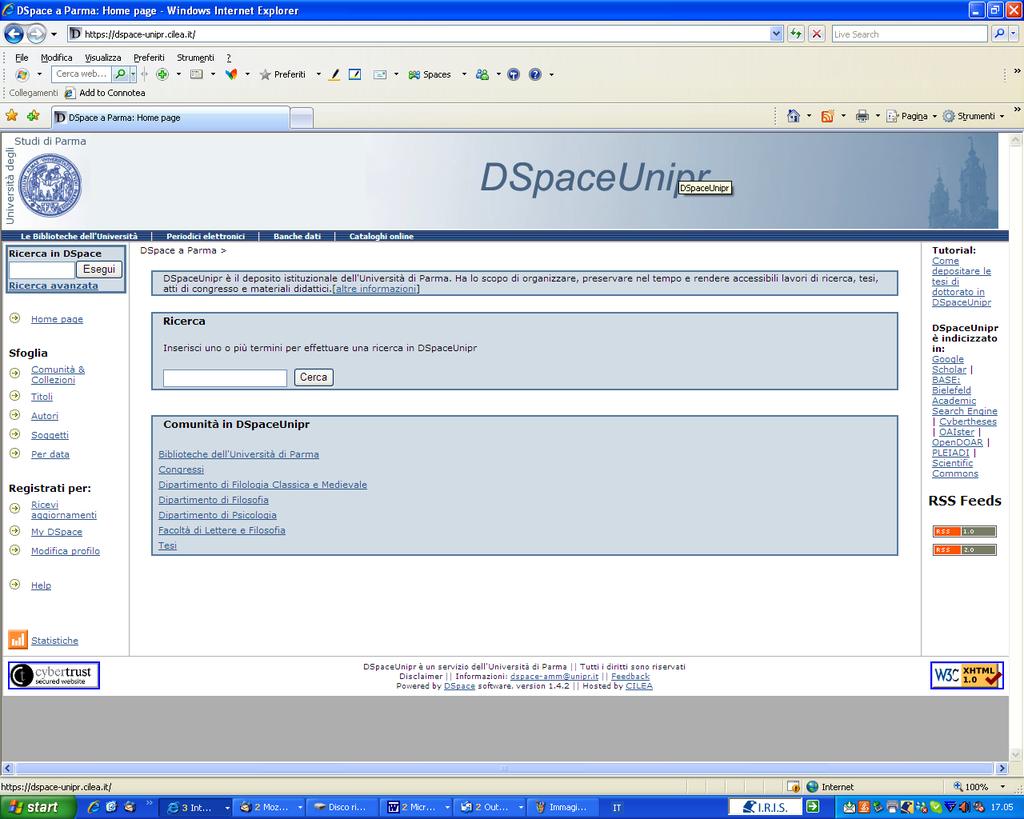 DSpace DSpace is the University of Parma institutional repository.