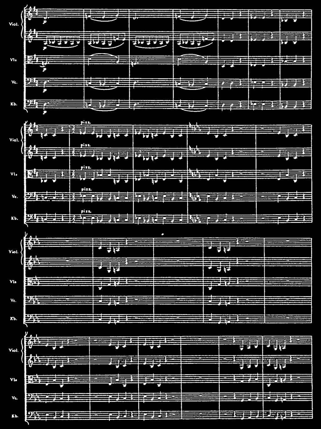In the finale, the motif appears more prominently than ever: twelve times between measures 184-200 (Ex. 4), five times between measures 216-219 (Ex. 5), and eight times in the Coda (mm.