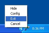 right-bottom corner and select [exit].