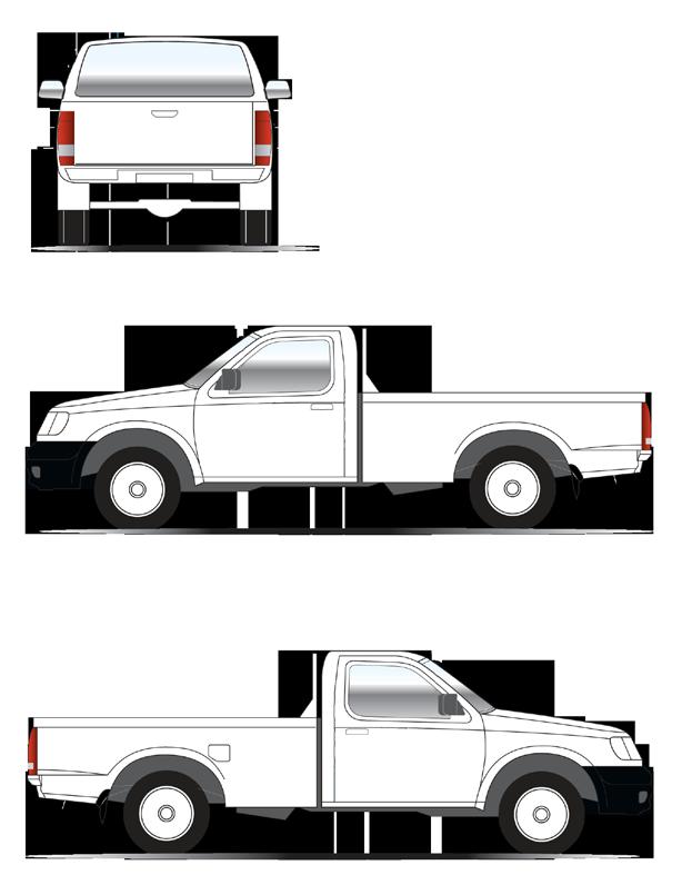 6.1 PICK-UP TRUCK WITHOUT CANOPY This is a general reference for decal placement and alignment