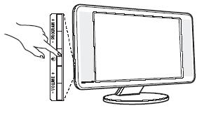Keys on top of TV Keys on side of TV Press: The Vol + key to adjust the volume; The P/CH+ key to select the TV