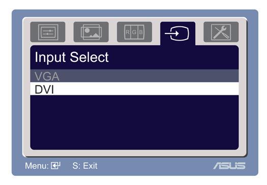 4. Input Select In this function, you can select either VGA or DVI input source. (Only for some models) 5. System Setup Allow you to adjust the system. Volume: the adjusting range is from 0 to 100.