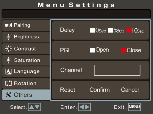 on the panel or LEFT RIGHT on remote control to Delay option and press them again to set the delay time. There are 0 sec, 5 sec and 10 sec optional. The default value is 0 sec, closed.