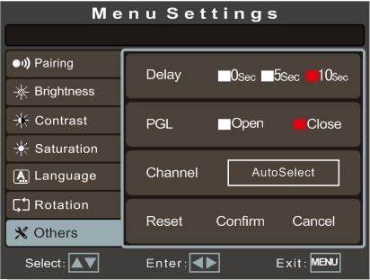 10 Reset Setting Press on the panel or VIDEO MODE on remote control to switch