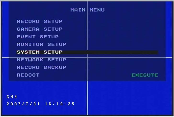 Upgrade firmware via OSD operation 1. Press MENU bottom on the front panel to do the OSD operation. The main menu then shows as below. 2.