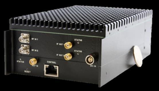 5 rms phase jitter, typ <18GHz (10kHz-10MHz) Low 14 db noise figure, high 0 dbm input IP3 WBT-126G 800MHz to 26.5GHz Network Controlled Wideband Microwave Tuner 800MHz 26.