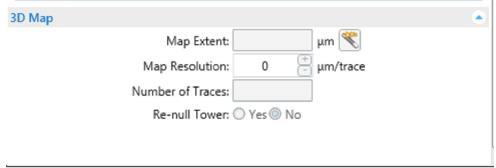 i) Enter your parameters on the 3D Map tab of the Measurement Setup dialog box.