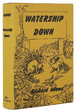 1. Adams (Richard) Watership Down. Rex Collings, 1972, FIRST EDITION, folded colourprinted map at rear, pp.