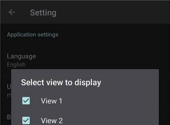 Configuring Settings Selecting Views to Display Selecting Views to Display