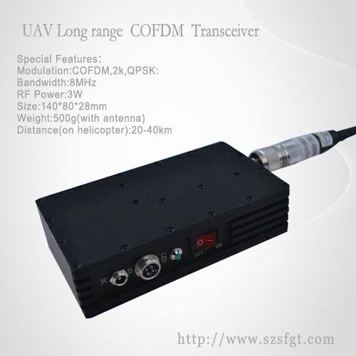 Mini Long Range COFDM Video Transmitter SG-1000A Introduction: It has character of light weight and mall size,use MPEG2 coding format and COFDM (coded orthogonal frequency division multiplexing)