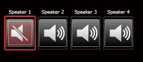 (1) (2) (1) (2) [Contents view when Gain is selected] 4. Mute Mute state in the DSP section is displayed on the Mute box. Double-clicking the mute box toggles Mute ON and OFF in the DSP section.