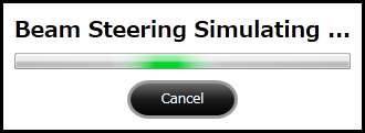 3. Simulation button A dialog as shown below appears if this button is clicked, performing vertical directivity angle simulation (Beam Steering simulation) based on each parameter in the Beam