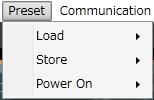11.5. Preset Memory Settings When Power Is ON The preset memory can be set to automatically load when the speaker power is switched ON. Step 1. Click on [Preset Power On] on the menu.