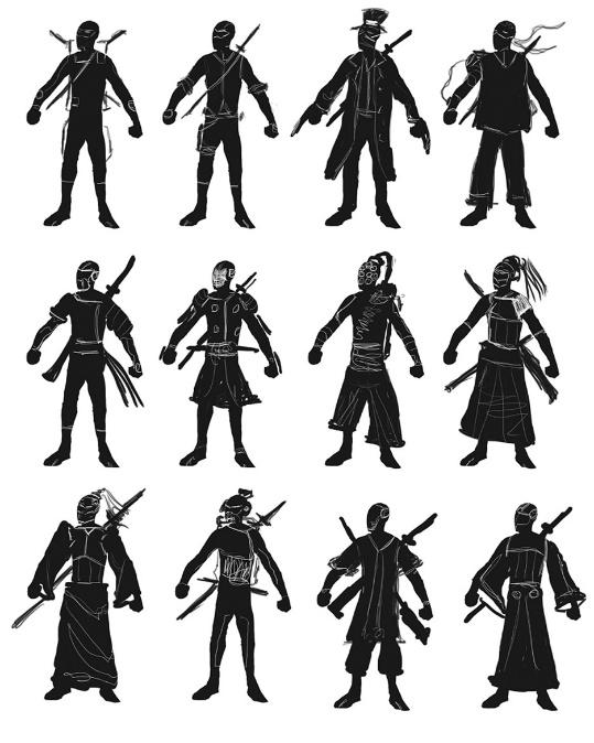 relevant for the reconstruction of the character, in the analysis of the existing characters. The most important feature that can be easily conveyed using silhouettes is character recognition.