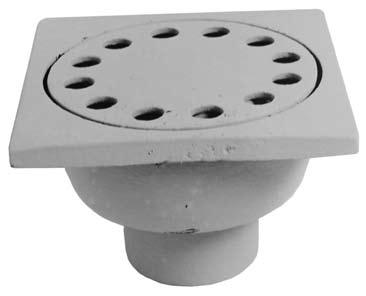 Three quarter grate 55050 Half grate 55100 Aluminum dome strainer Bell Traps Protected with