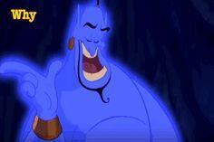Ruminate think over something, ponder Genie does not