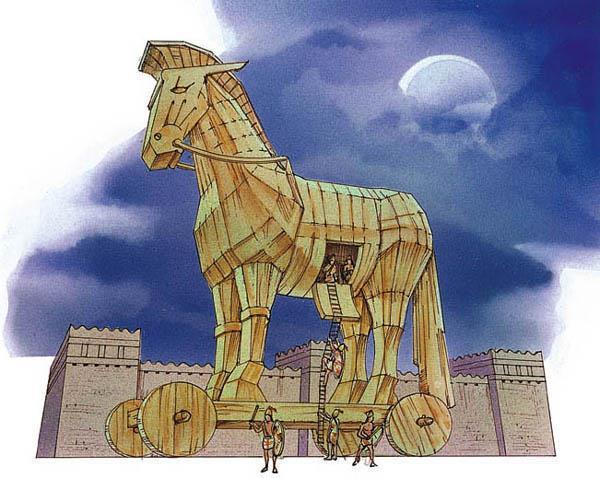 Ruse trick, stratagem The Trojan Horse is