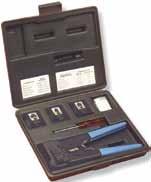 Tooling Pro-Installer s Modular Plug Hand Tool Kits and Accessories Each kit contains carrying case, blade replacement kit, screw driver, and items as listed Modular plug to die set cross reference
