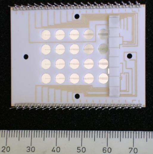 2008 Silicon Drift Detectors coupled to CsI(Tl) scintillators SDD array (MEGA chip) by