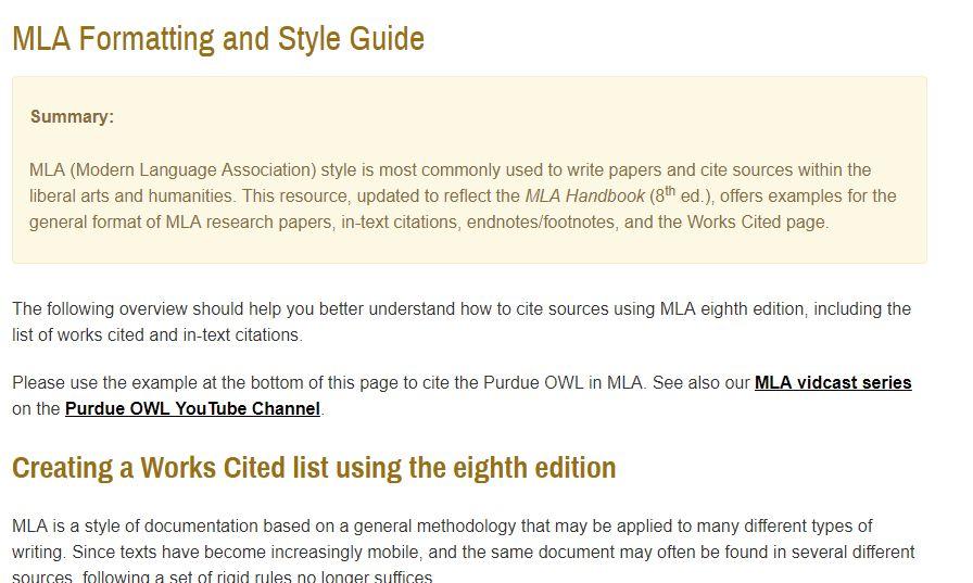 NoodleTools & Purdue The Link and instructions to log in can be found on the Library