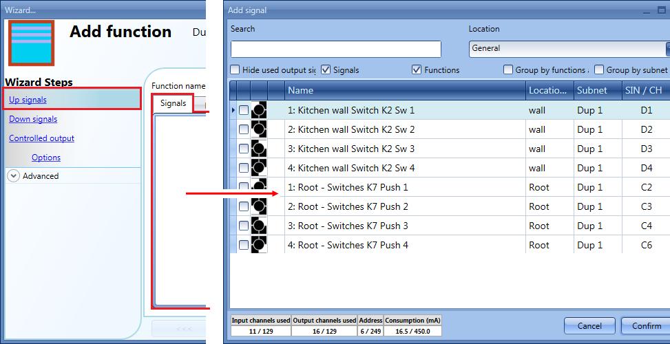2.2.1 How to move blinds Up/Down using a manual input The user should add the input signals to control the Up/Down movement of the blinds.