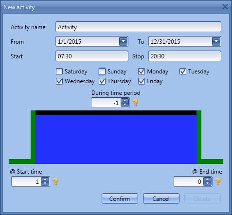 Example One example is to use a calendar function set to work all year round (from 1 st January to 31 st December).