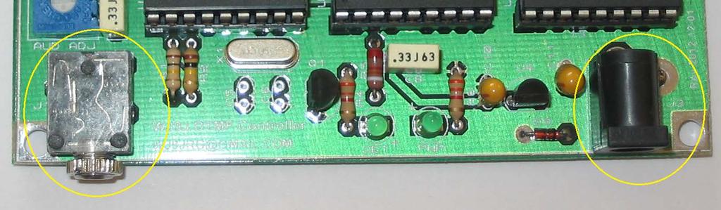 Insert the Coaxial Power Jack and the Stereo 1/8 audio jack and solder (Do one at a time) Insert the terminal block.