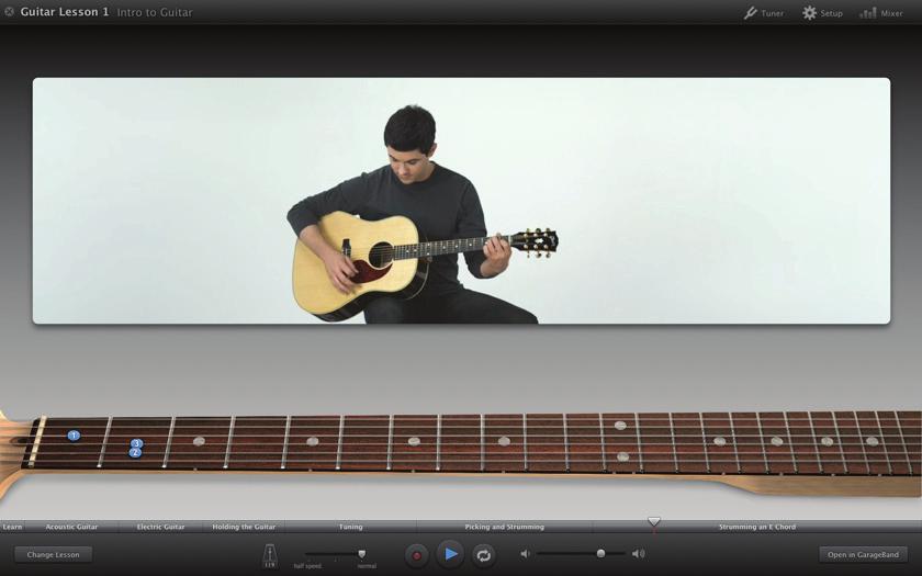 10. MUSIC LESSONS GarageBand 09 now offers users the opportunity to learn how to