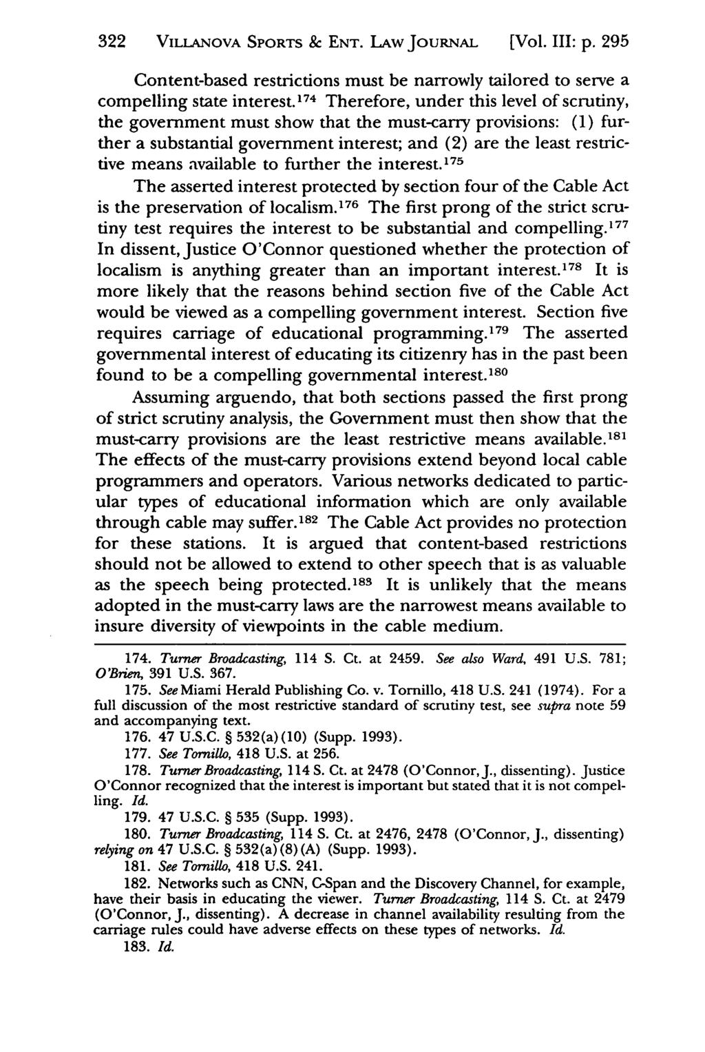 322 VILLANOVA Jeffrey S. Moorad SPORTS Sports Law & ENT. Journal, LAW Vol. 3, JOURNAL Iss. 1 [1996], Art. 8[Vol. III: p.