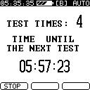 Press F1 (START) to begin execution of the testing program. The Model Two immediately performs the first sequence of tests.