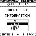 From the Auto Test directory, a program may be deleted by using the UP and DOWN arrow keys to highlight the program name and pressing F2 (DEL).