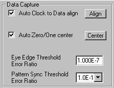 To Setup Data Capture Initially values for all parameters are read from the Error Detector, and can be changed as required.