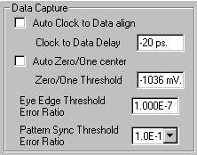 If Auto Clock to Data Align is selected when a measurement is run the measurement will perform a clock to data alignment before proceeding.