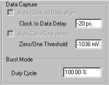 To Enable Automatic Zero/One Centering Select Auto Zero/One Center with the left mouse button.