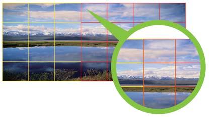 Quickly fi ne-tune the images by adjusting point by point from right to left, top to bottom,