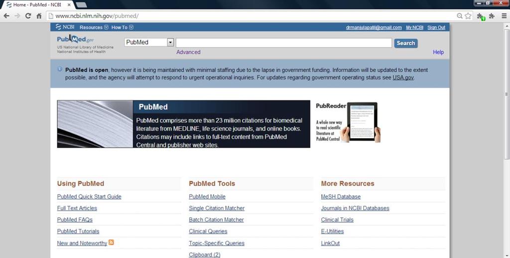 PUBMED Citations to author manuscripts of articles published by NIHfunded researchers.