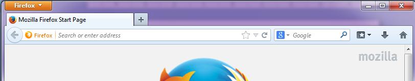 When you open the Firefox browser at the address line you will see three icons as shown below.