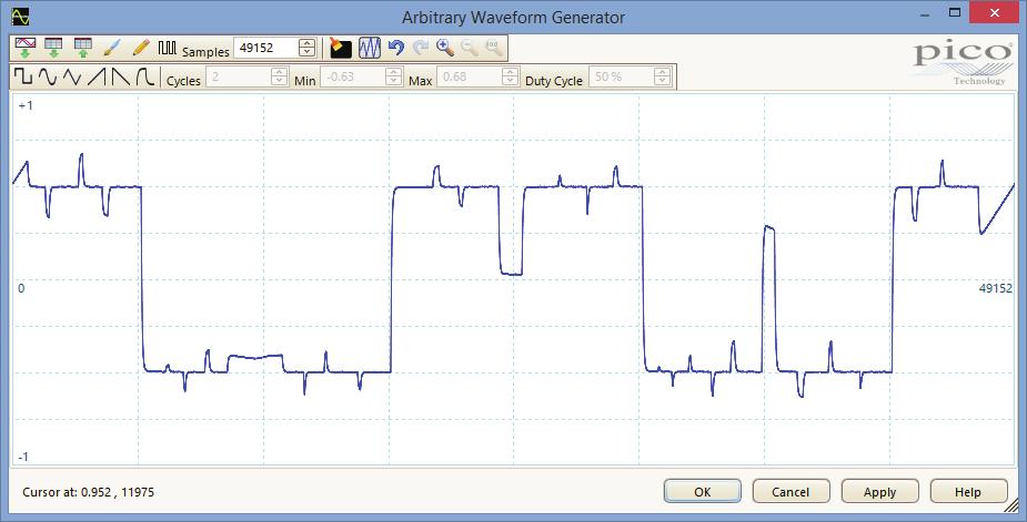 Function generator All of the oscilloscopes include a built-in function generator with sine, square, triangle, and DC modes as standard.