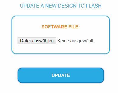 Update New software for the graphical user interface can be installed under SOFTWARE FILE. Click under SOFTWARE FILE on Browse. Browse for the file on your computer.