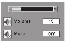 Mute function is also effective for AUDIO OUT jack. Remote Control Volume VOLUME- button VOLUME+ button MUTE button Approximate level of the volume.